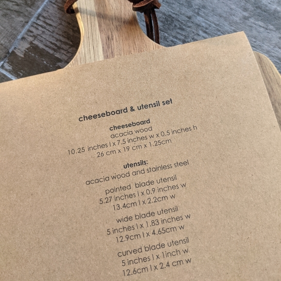 TAG Say Cheese! Paddle Cheese Board & Utensil Set - Picture 3 of 3